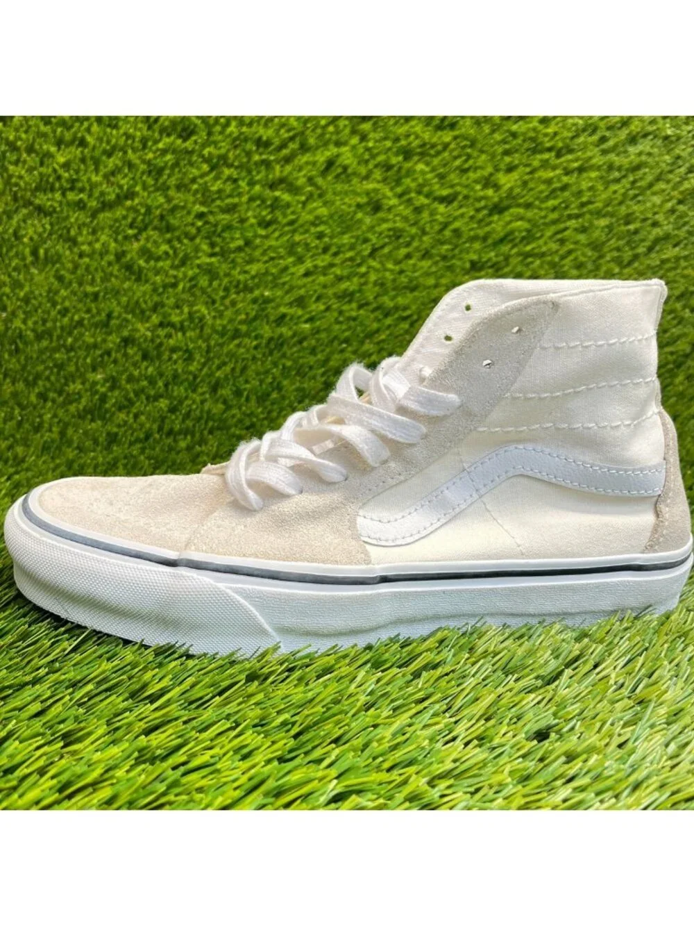 Vans Sk8-Hi Womens Size 8.5 Mens 7 White Athletic Walking Skate Shoes Sneakers
